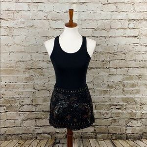 ||All Saints|| Black Lovebird Beaded Skirt UK12US8